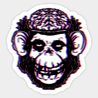 The MONKEY BRAINS INK MONKEYFITS shirt! Monkeyfits for all! Sticker